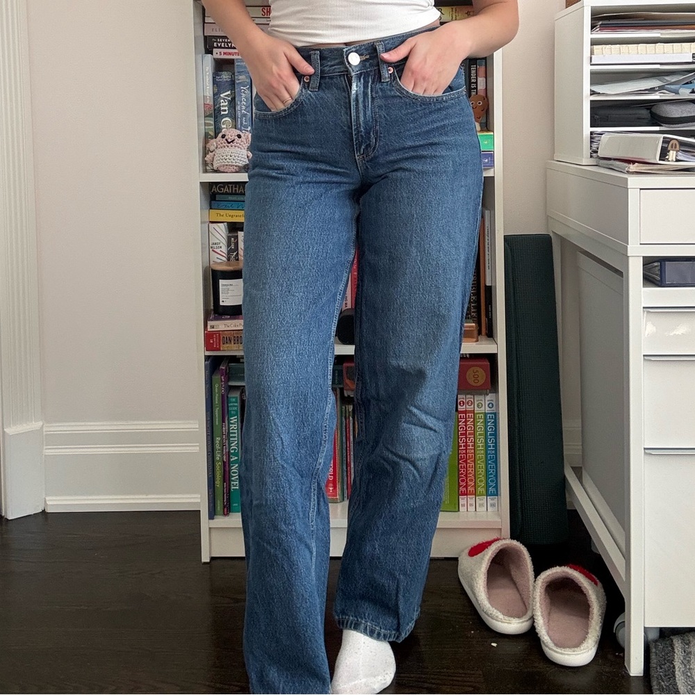 Garage Blue Straight Leg Women's Jeans